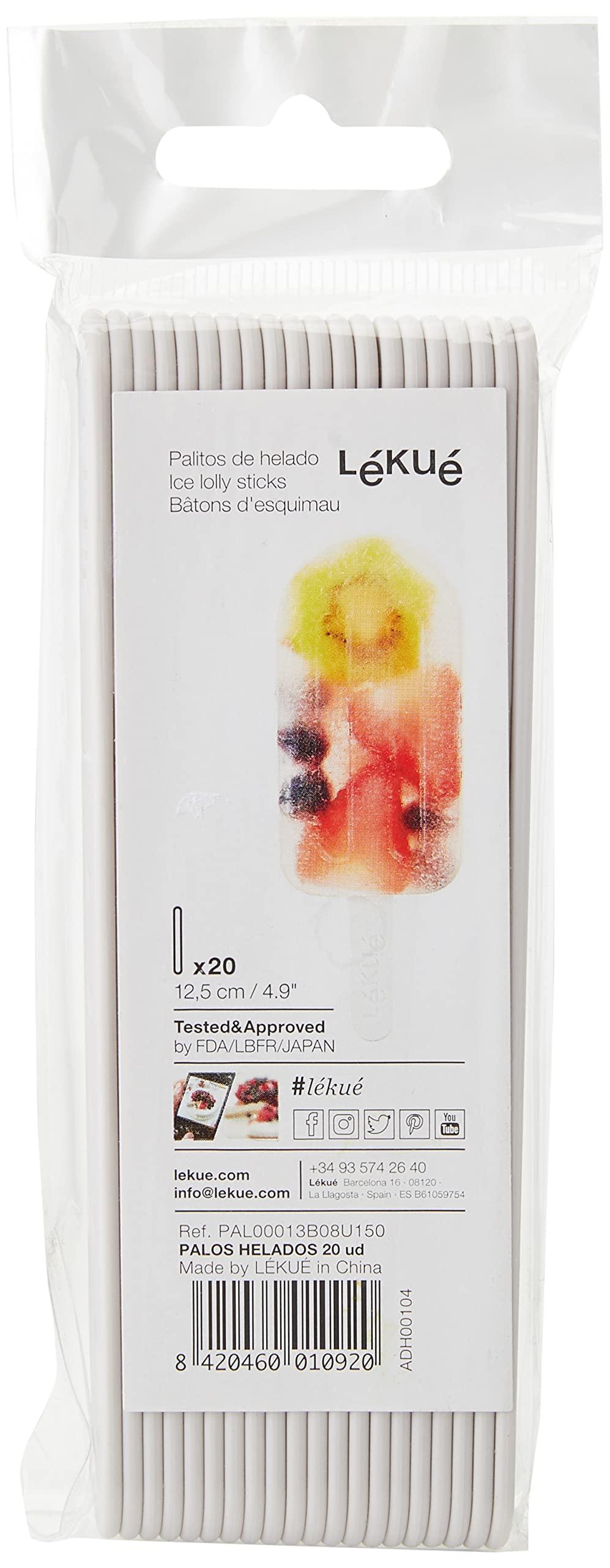 Lékué Eisstiele, weiß, 12,2 cm, 20 Stück 887000