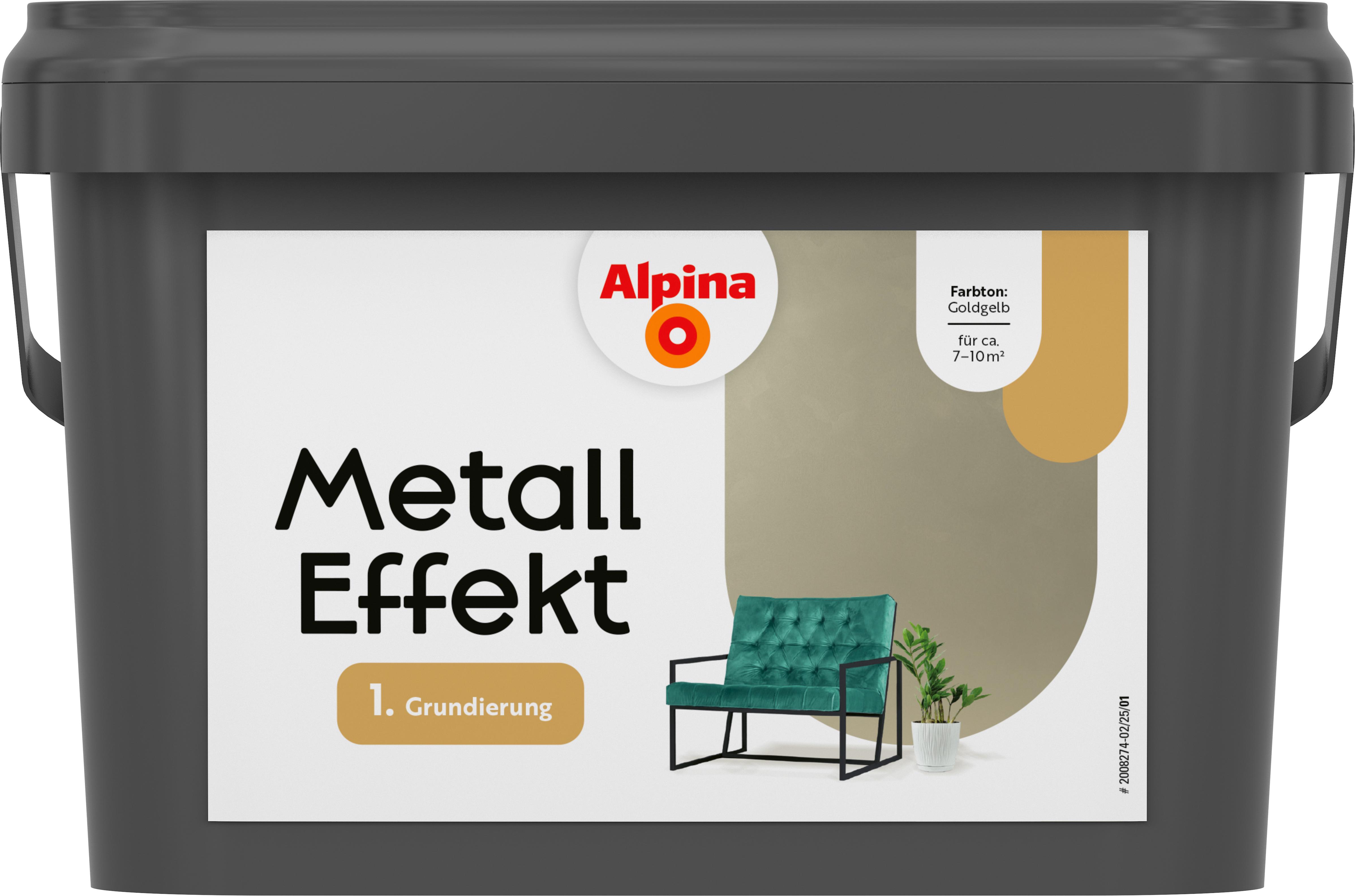 Alpina Farben Alpina Grundierung Effektfarbe Metall Farbeffekt gold 2,5 l 0765054707