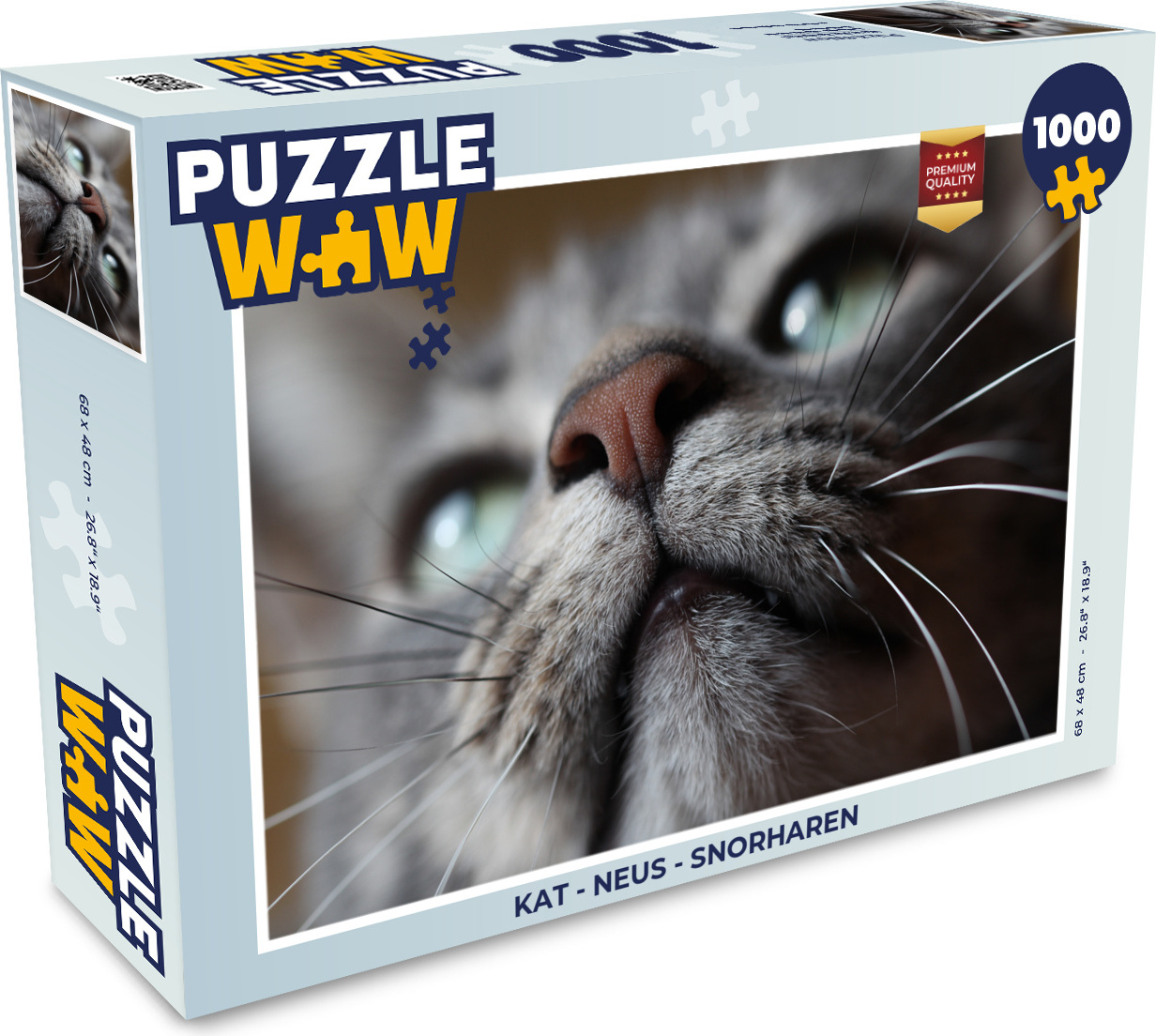 MuchoWow® Puzzle 1000 Teile Katze - Nase - Schnurrhaare - Erwachsene - Rätsel 136|273173980
