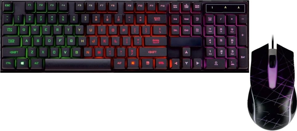 Tastatur + Maus Art Set USB: Beleuchtete Tastatur + Maus AK-50 -KLART AK-50