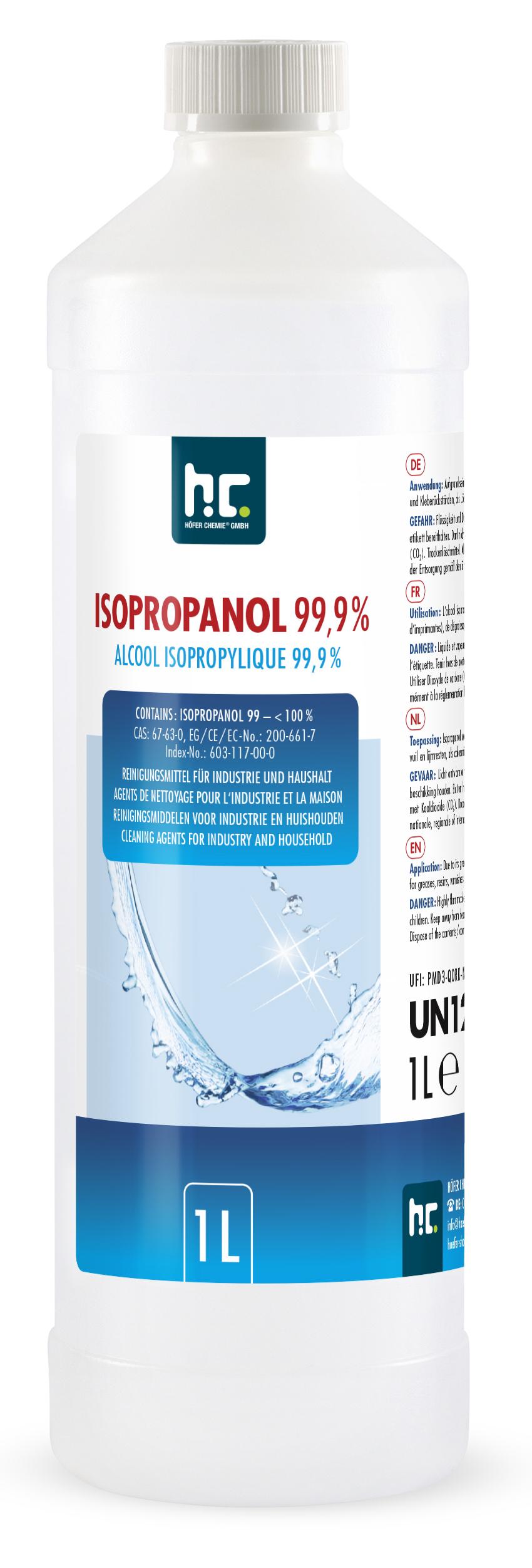 1 L Isopropanol 99,9% zur Flächenreinigung