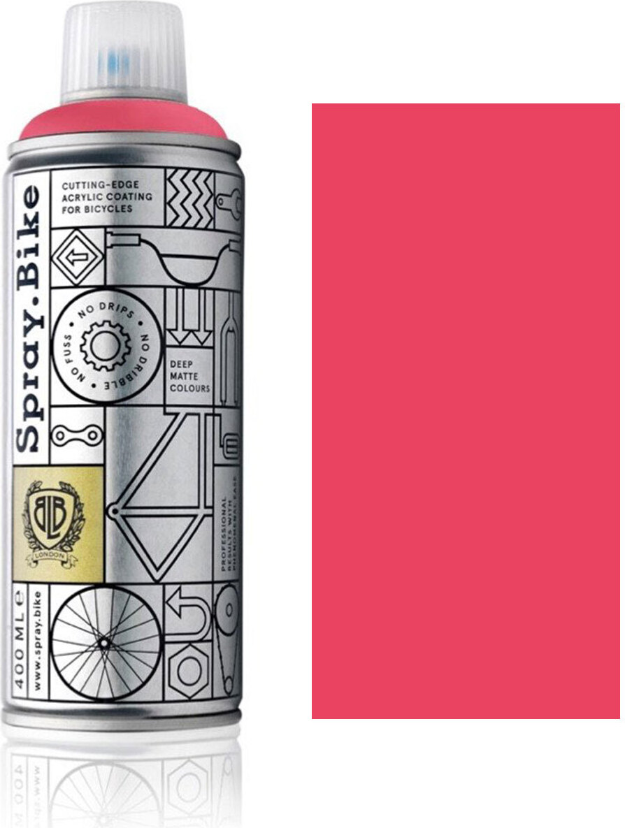 SPRAY.BIKE Fahrrad Lackspray Keine GRUNDIERUNG notwendig - Acryllack Spray 400 ml, Farbe:Strawberry Hill COSMOS-48117