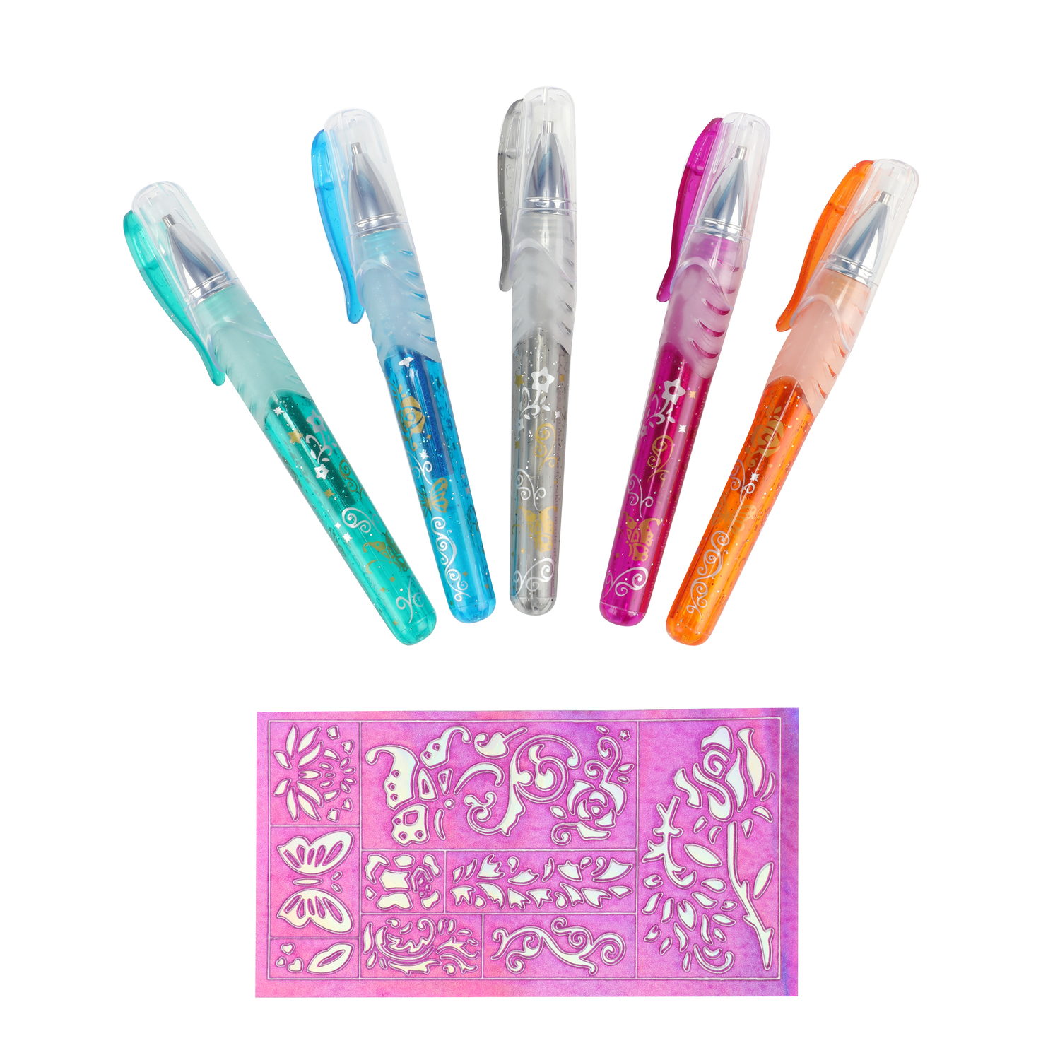 Toi-Toys 45622A - 5 Tattoo Gelstifte Glitzerstifte Malen