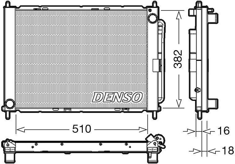 DENSO Kühlmodul Motorkühlmodul DRM23104 für RENAULT TWINGO II (CN0) 3188g