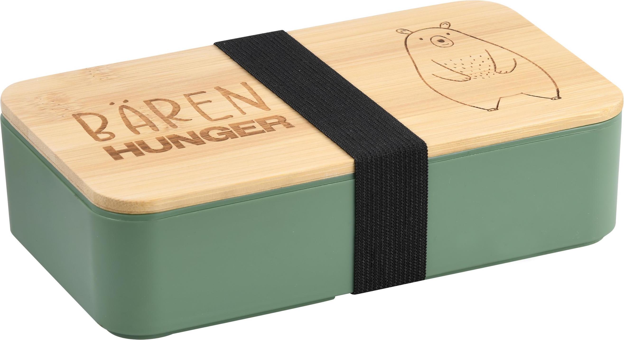 KESPER Brotdose grün, Bambus, Kunststoff 18,5x10,5x5cm 58541