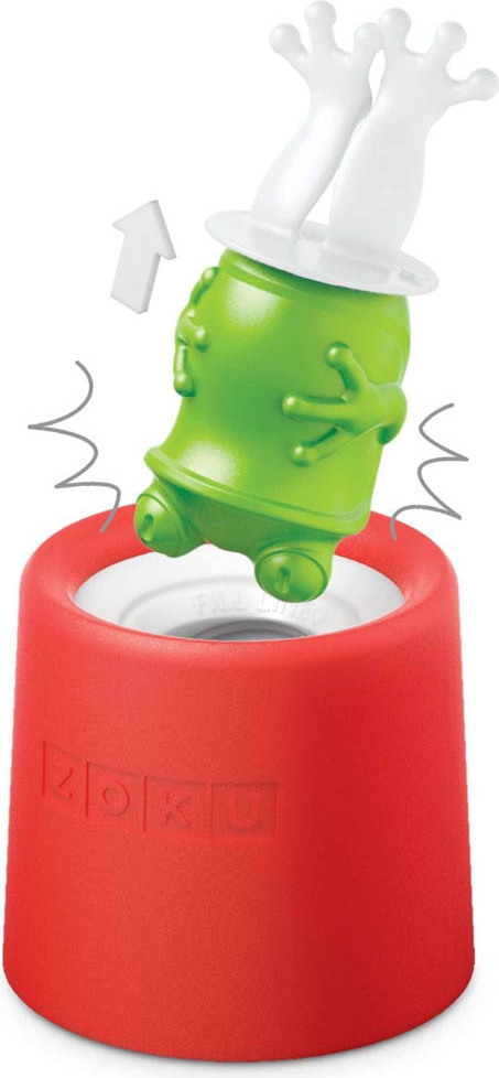 Eislutscher, Pop Maker, Frosch, Polypropylen/Silikon, BPA frei, Rot - Zoku | Tier