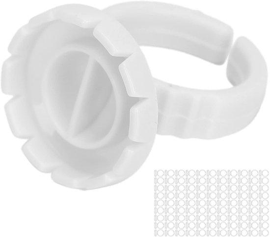 OEM Wimperlijm-Halter - Accessoire für Wimperextensions - Lash Lijm Cup - Praktische und einfache Verwendung - 100er Pack - Wegwerfhalter 2026