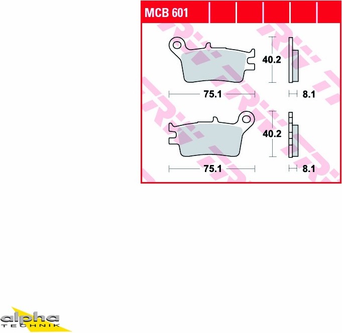 TRW-Lucas TRW Bremsbelagsatz MCB601 CRM250R 34-MCB601