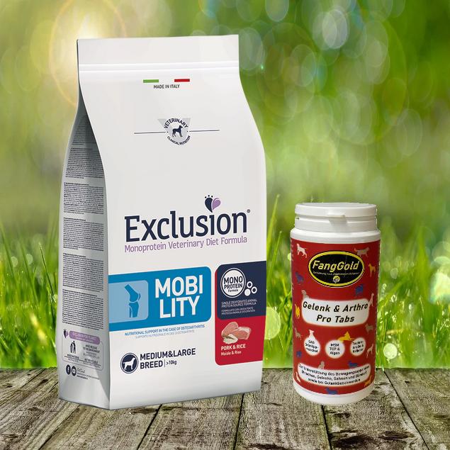 Exclusion Notfallpaket für Hunde bei ARTHROSE UND GELENKBESCHWERDEN