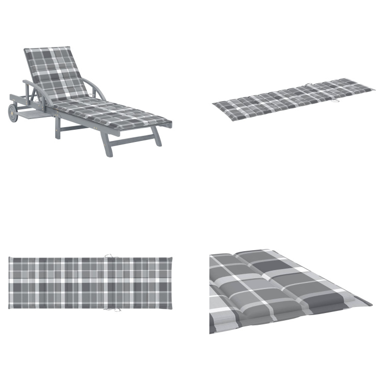 vidaXL Lehátko s opierkou Akáciové masívne drevo - Lehátko - Lehátka - Drevené ležadlo - Drevené ležadlá