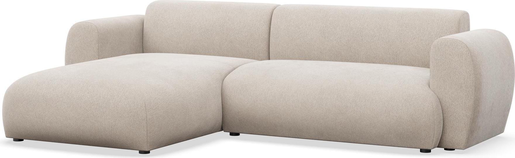 Selsey Emia – L-Form Ecksofa mit Schlaffunktion, Chenille-Stoff, links ausgerichtet, Beige