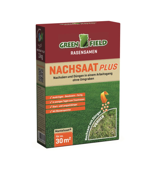 Rasen Greenfield Greenfield Nachsaat Plus - 1 kg Faltschachtel 65517