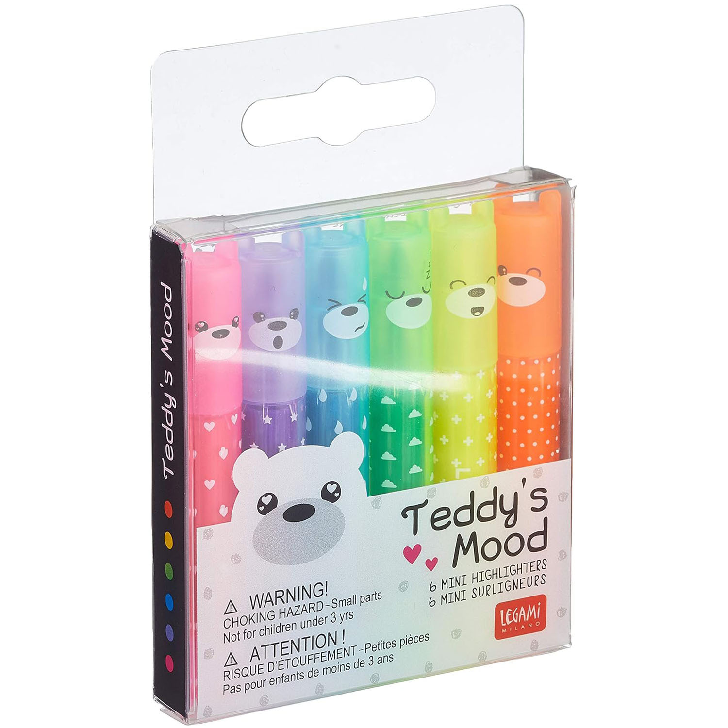 Legami Mini Textmarker 6er Set TEDDY S MOOD TEDDY BEAR legami-mini-textmarker-6er-set-teddy-s-mood-teddy-bear