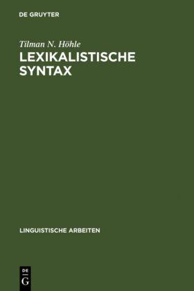 Sonstige Verlage Lexikalistische Syntax