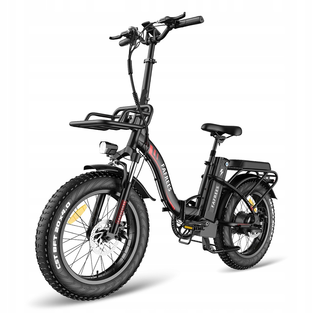 Fafrees F20 MAX Skladací elektrický bicykel 48V 22,5AH Veľkokapacitná batéria, 20 palcov * 4,0 Fat E Bike E-Mountain Bike Shimano 7S 150kg Loadable Black