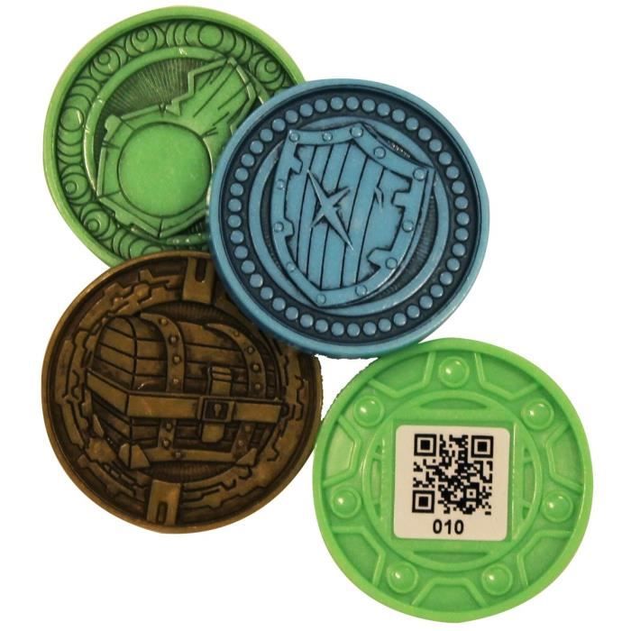 BANDAI- Zak Storm Pack 4 Monedas (41500) BANDAI