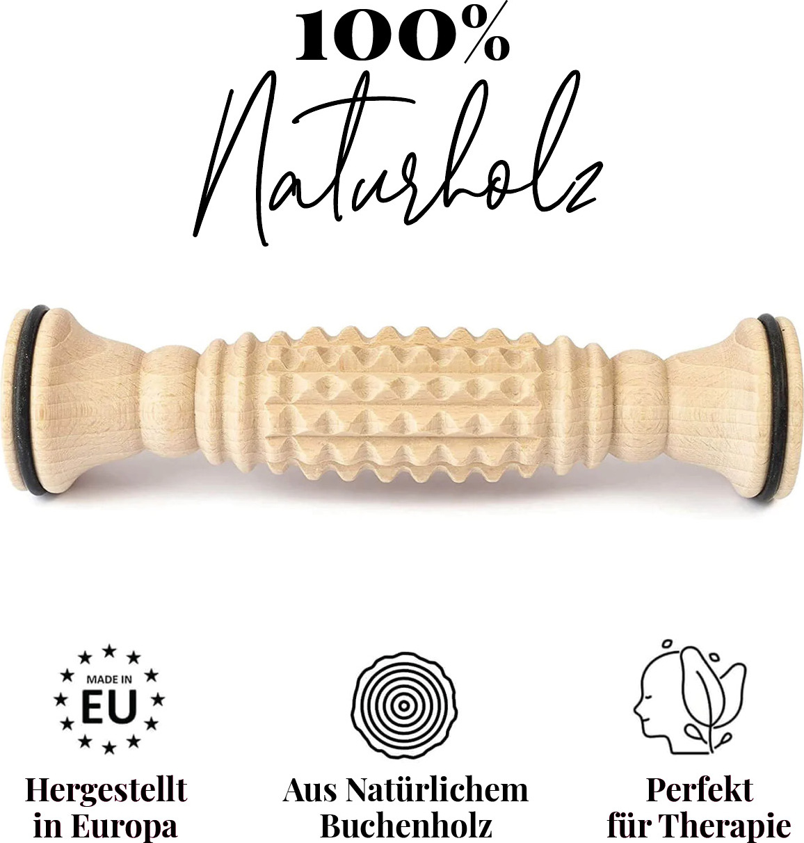 Tuuli GmbH tuuli Massagerolle Massageroller Massagegerät Fuß Fußmassagegerät aus Holz TUULI_MASS_11