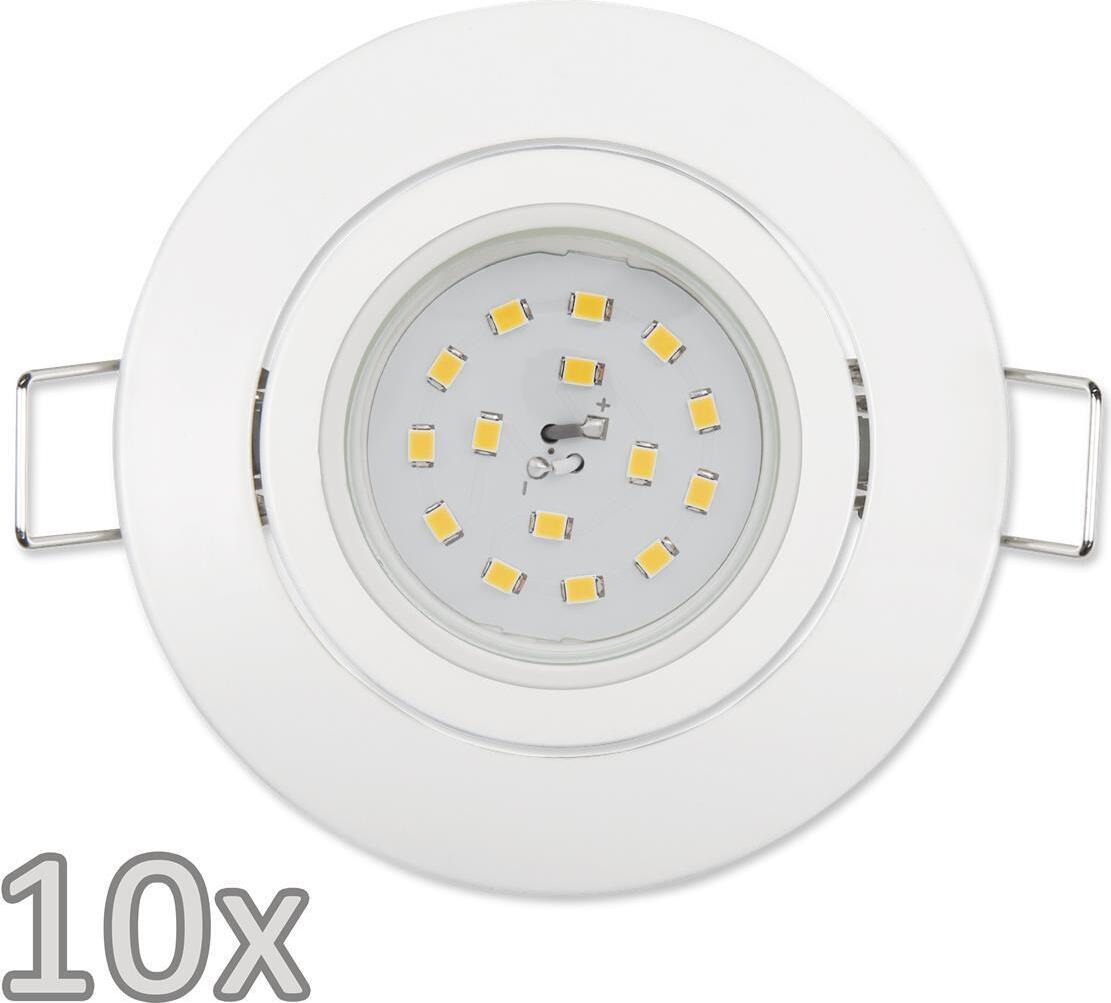 Einbauleuchten-Set McShine, 10xRahmen, 10xLED-Modul, 5W, 400lm, 230V, weiß 1452914