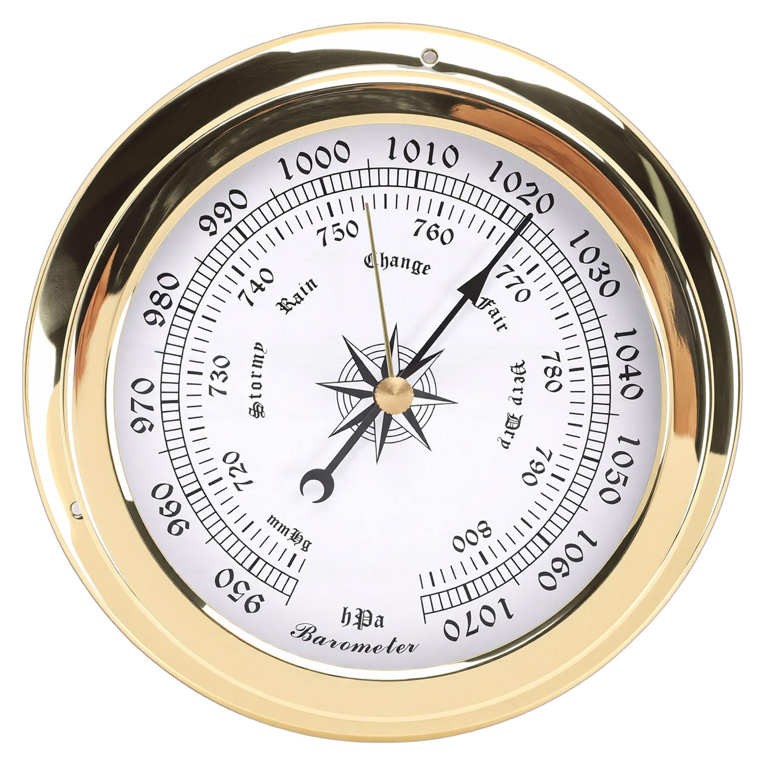 Gistuch 4,7-Zoll-Boots-Messingbarometer, genaue Luftdruckmessung für Yachten, Frachtschiffe und Schiffe