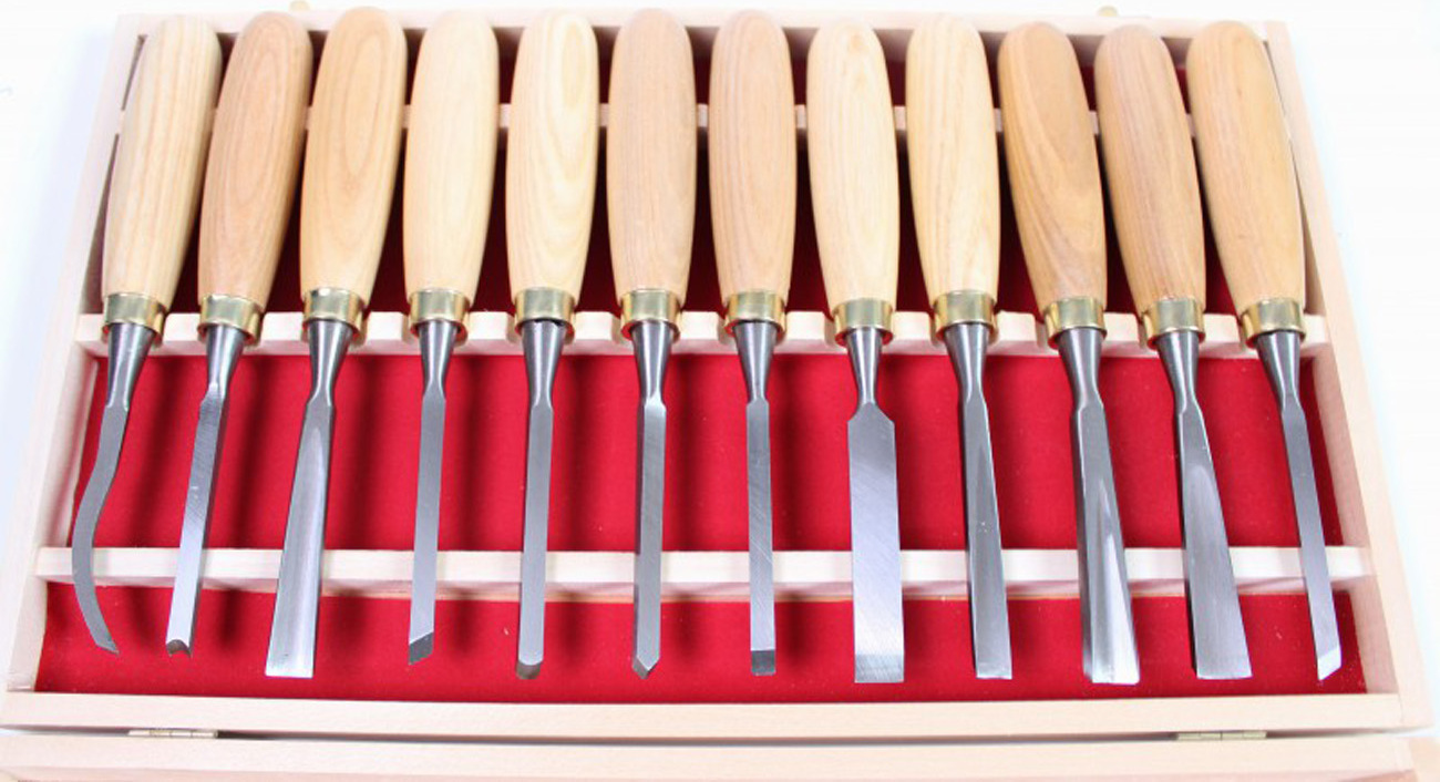 MAW Schnitzwerkzeug 12-tlg Schnitzsatz Schnitzme… 3729