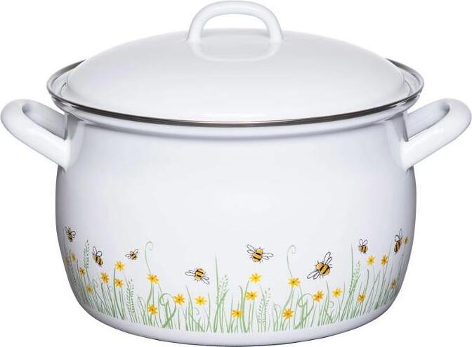 Riess, 0124-020 - Pentola per carne con coperchio, 20 cm, 3,5 l, colore rosso, lunghezza 27,6 x 21,7 x 18,2 cm, peso 1,6 kg
