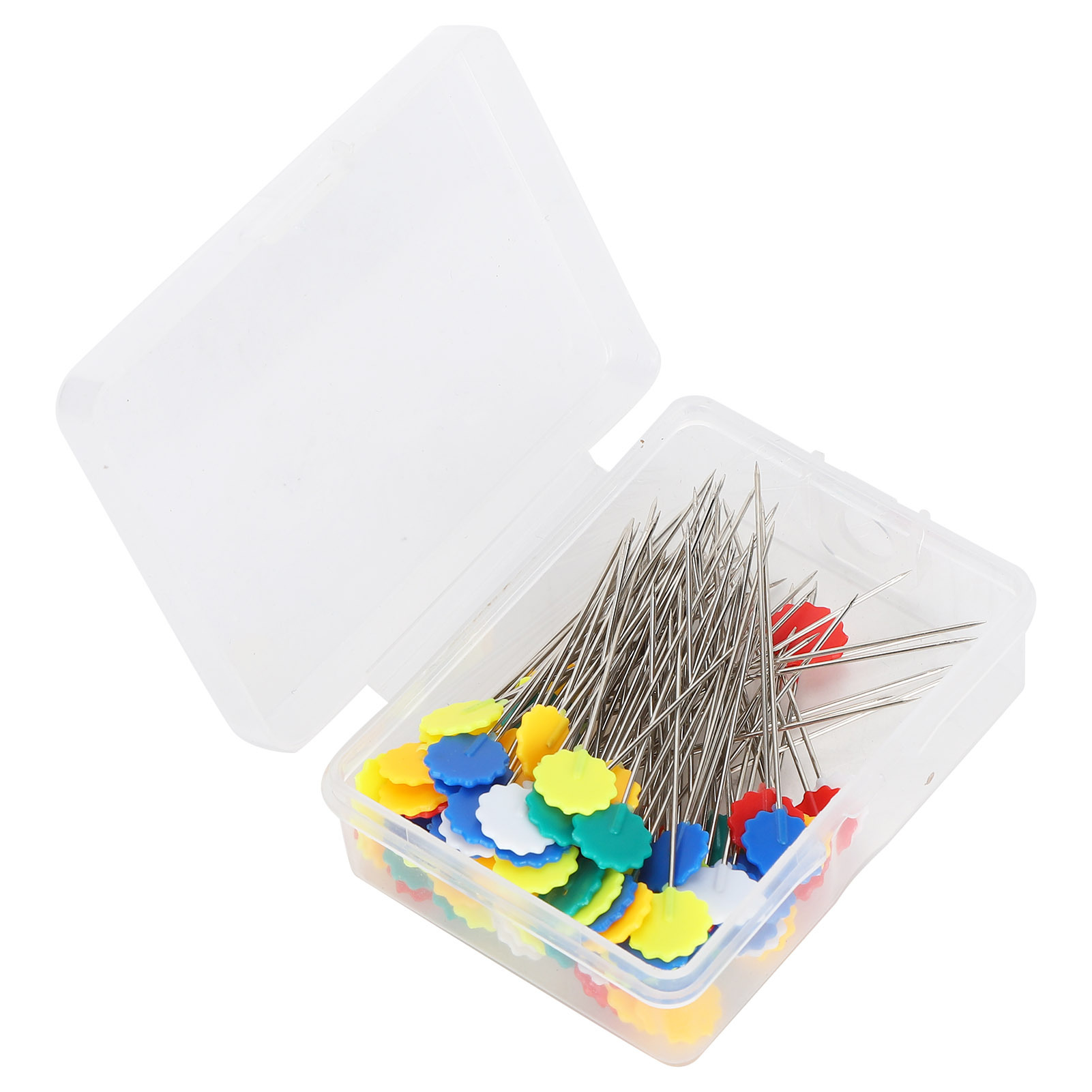 Cocosity Nähnadel,Blumenkopf Nähnadeln,gerade Steppnadeln,flacher Kopf gerade Nadel,Blumenkopf Steppnadel,Nähwerkzeug