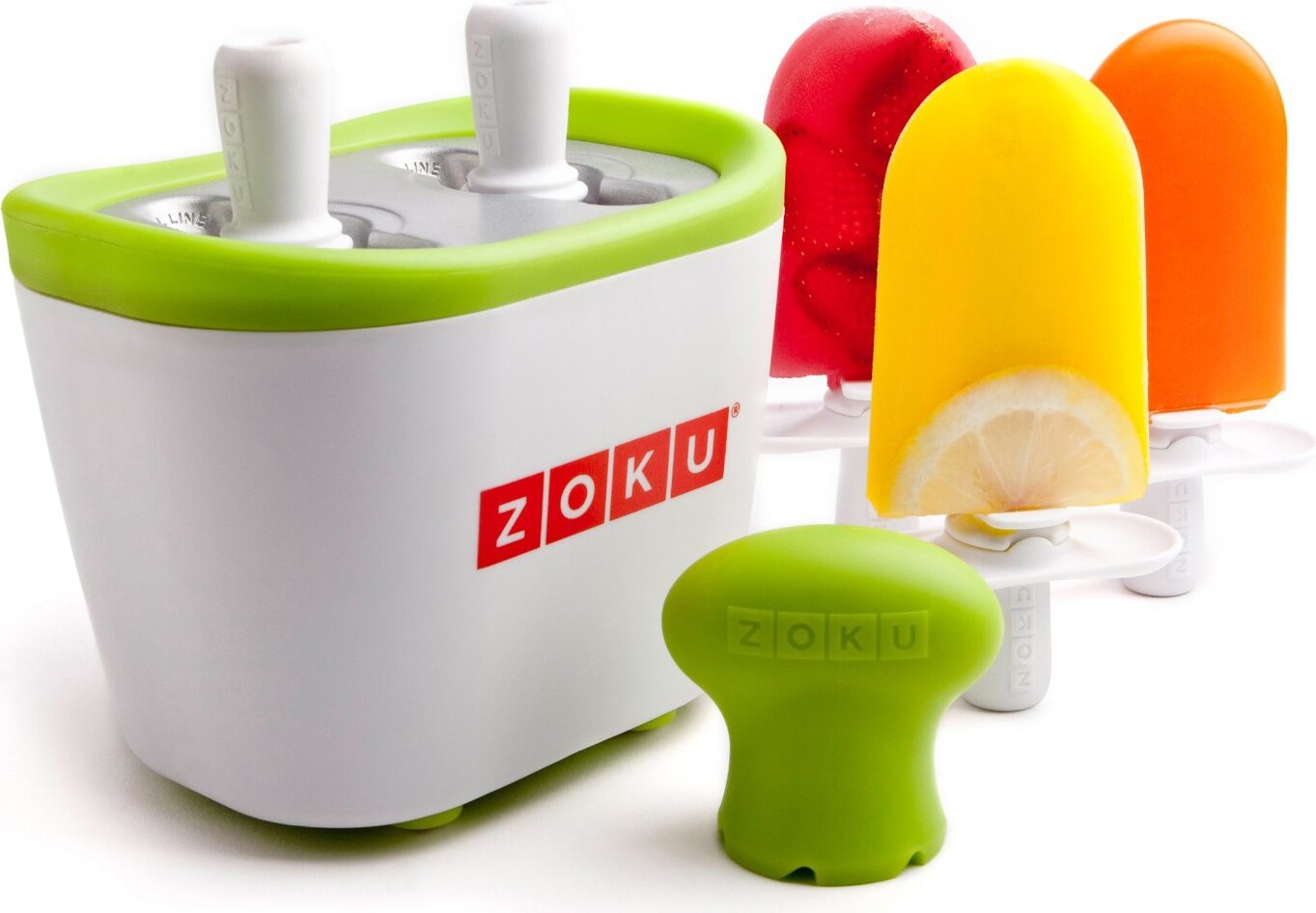 Zoku ZK107 Pop-Eis-Zubereiter ; Farbe: Grün/ Weiß ; Maße (BxHxT): 15 cm x 11,8 cm x 11,3 cm 85358