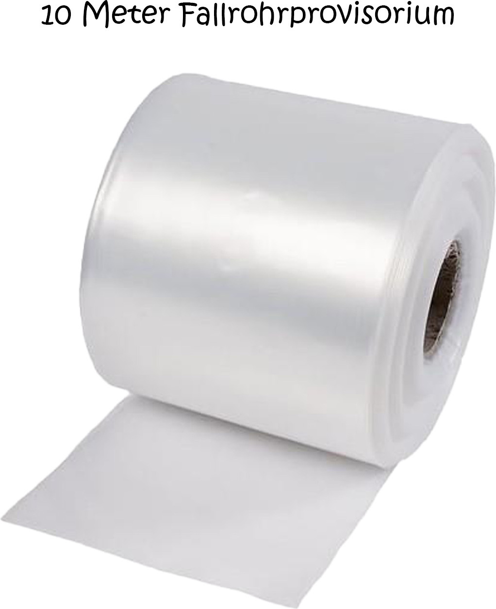 DEWEPRO Fallrohrprovisorium 100m - Dachrinnenschlauch 20cm Breit, UV-beständig
