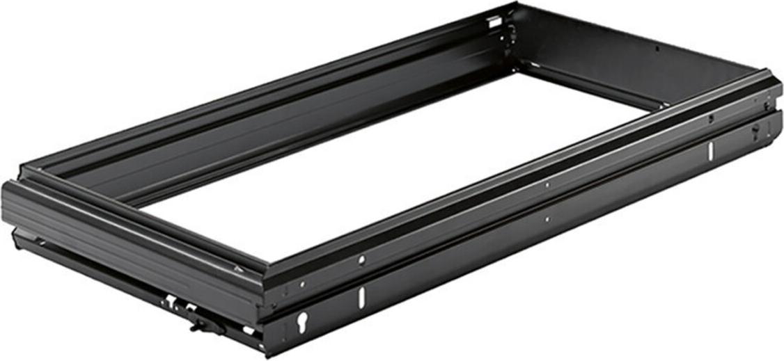 Hettich Stahlschubkasten Hängeregistraturrahmen Syst. Top 2000 1051431, 2xA4, schwarz