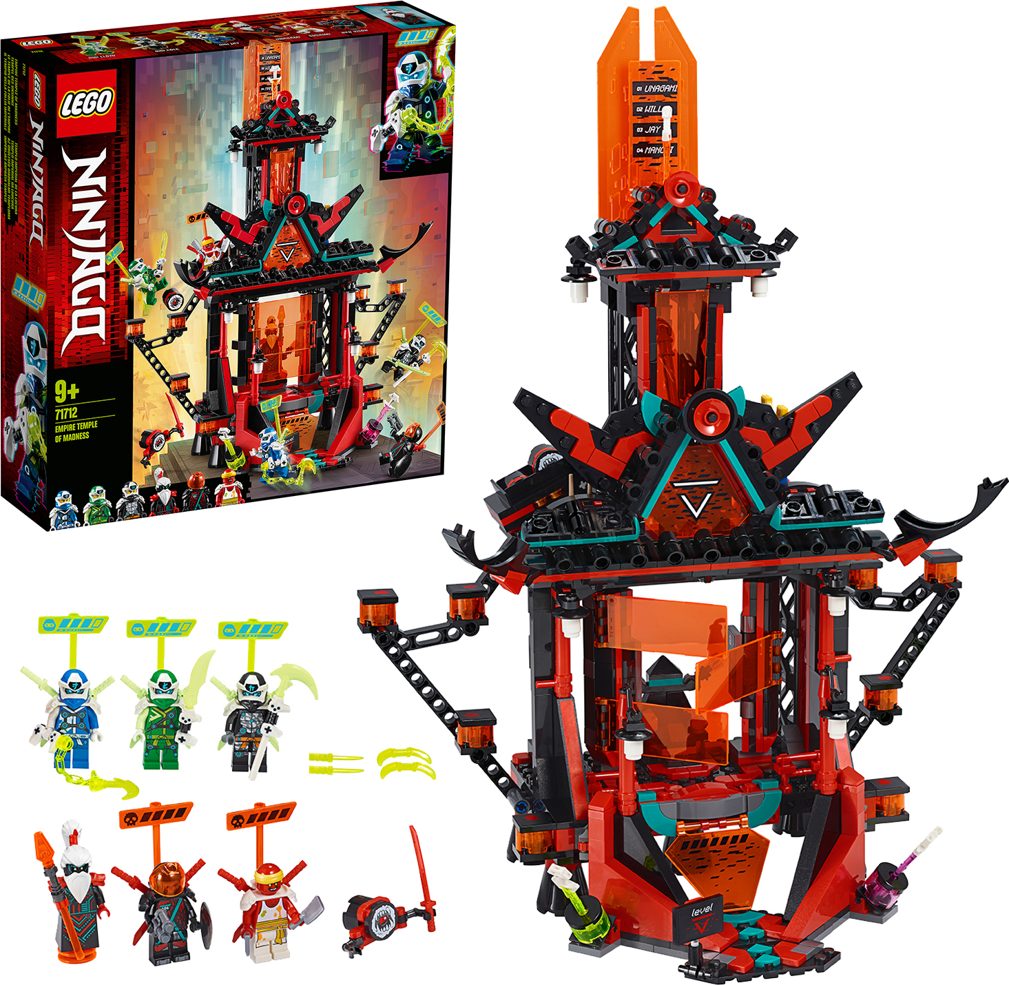 LEGO 71712 NINJAGO Empire Tempel des Unsinns, Bauset mit 6 Minifiguren, Ninja Spielzeug für Kinder