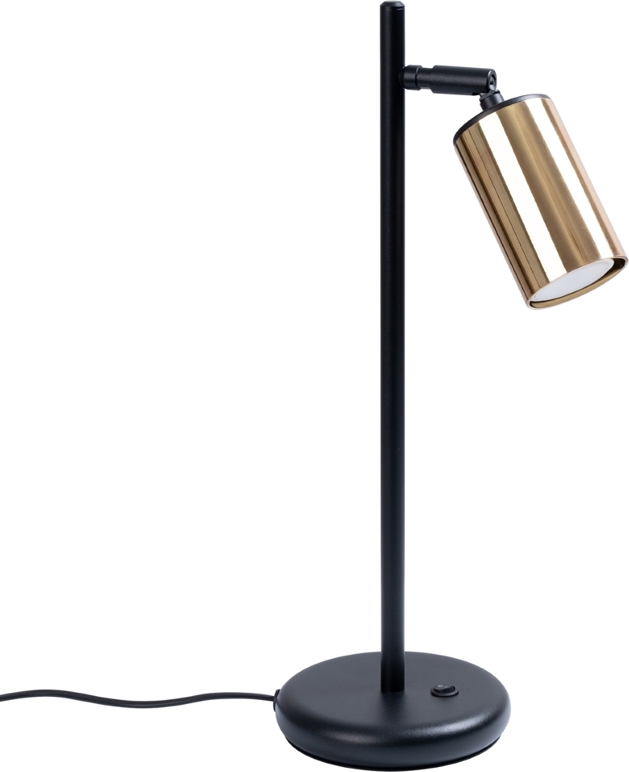 Tischlampe WINX schwarz/gold 1xGU10 10W Stahl 44x15x13cm Sollux Lighting