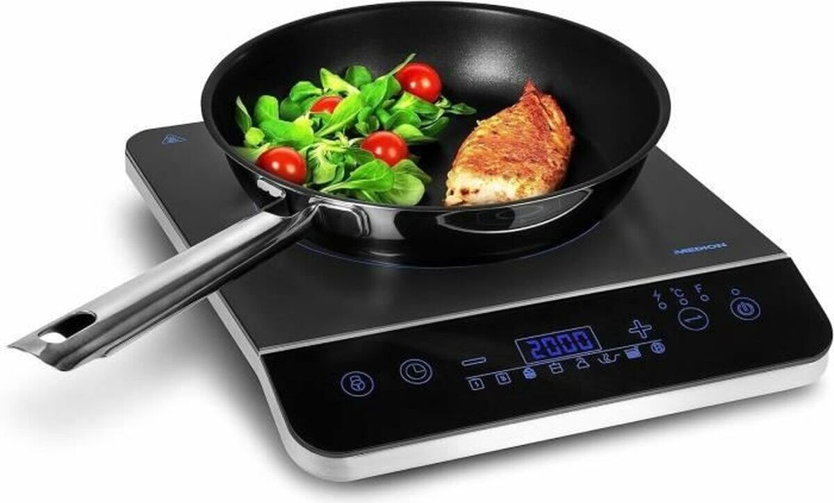 Indukčná varná doska MEDION / 2000 W / teplotný rozsah 60-240 °C / 8 automatických programov / 10 úrovní výkonu / LED displej / MD 17595 / čierna
