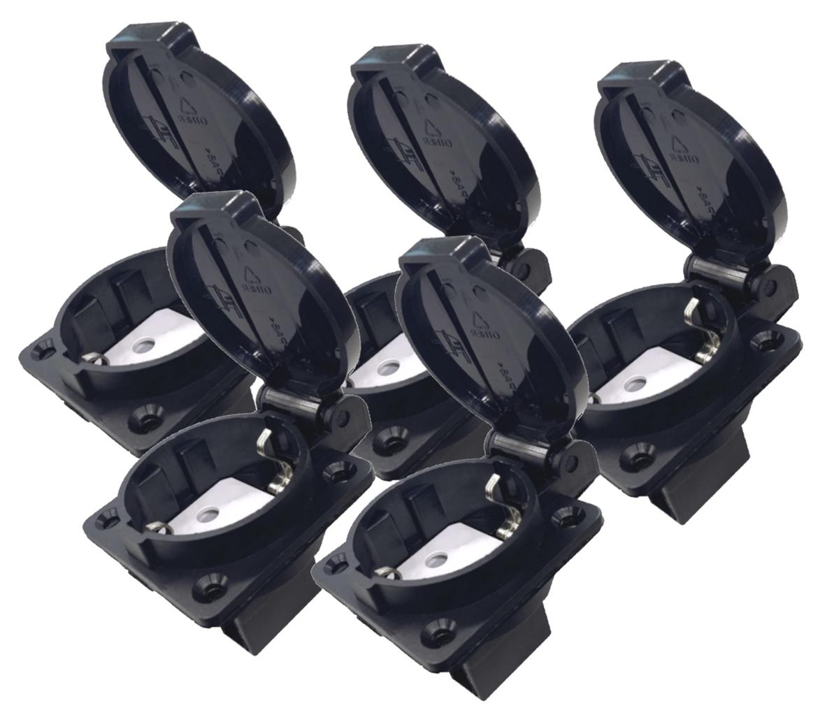 MATRIX 5er Set Steckdose Typ E/F IP44 16A staubdicht, regensicher, Industriesteckdose E160600475-F6-5