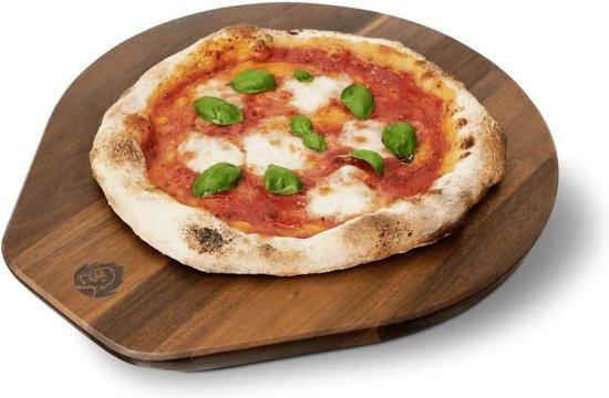 OEM 34cm Pizzateller aus Akazienholz - runde Pizzariemittel mit Handgriff, Pizzigreifer und Pizzatablett 2026