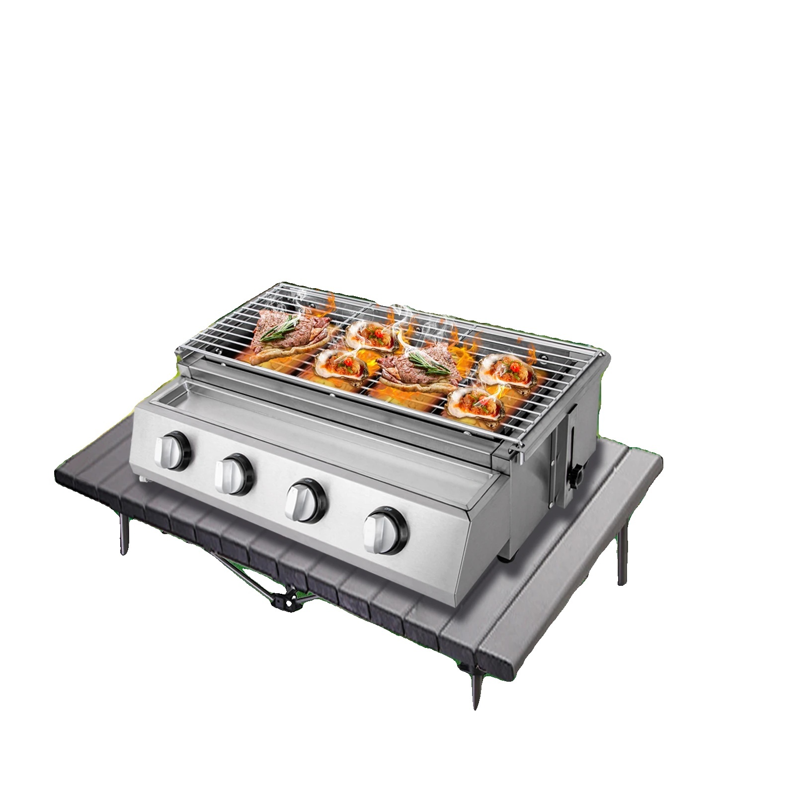 Plynový gril BBQ, konštrukcia z nehrdzavejúcej ocele, rýchly systém ohrevu, veľká grilovacia plocha ,