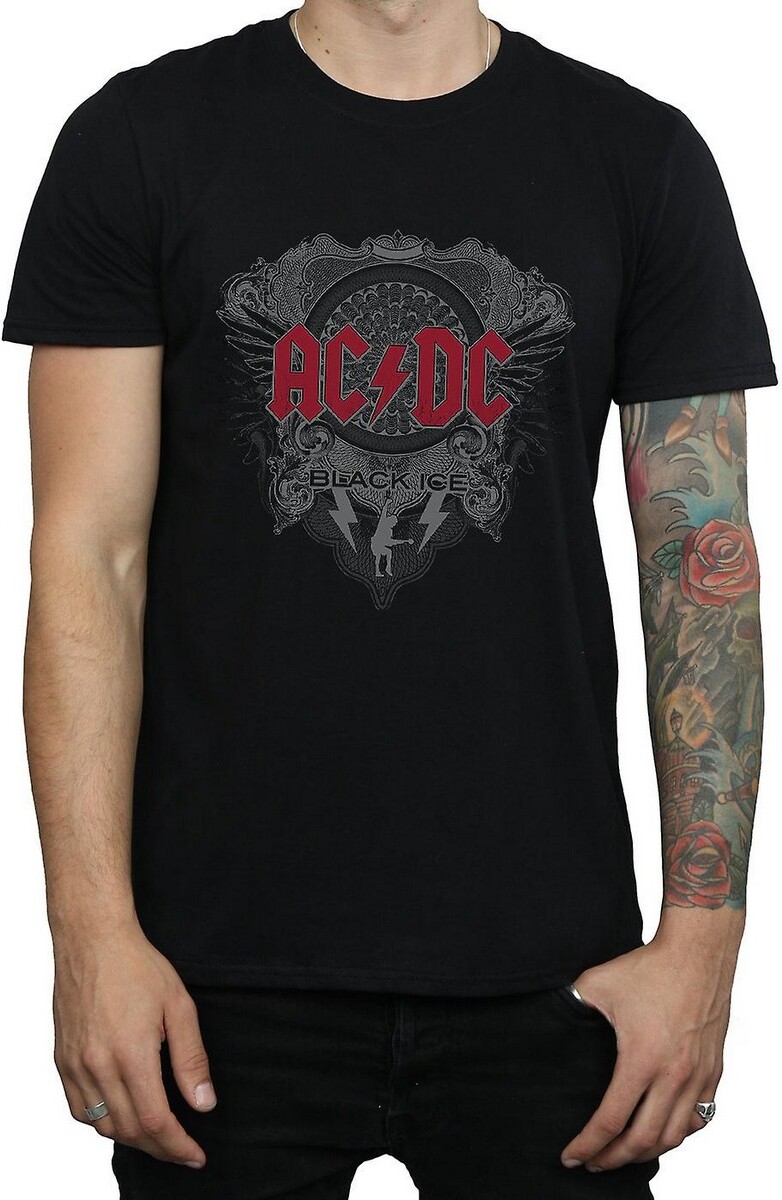 AC/DC Maglietta Uomo Power Up - 100% Cotone, Stampa Frontale/Retro, Taglie Uomo - 2