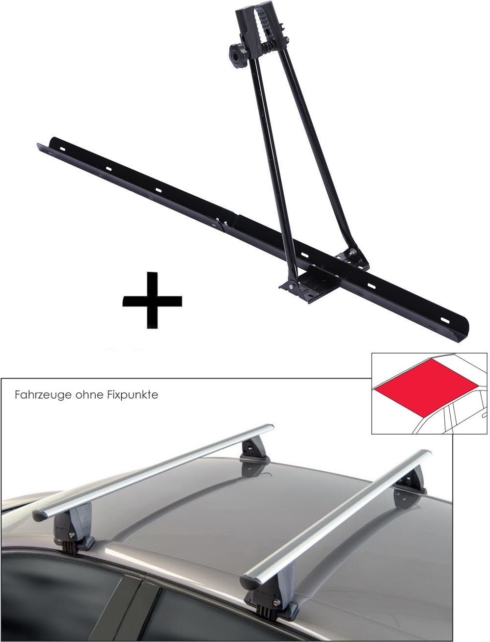Fahrradträger ORION + Dachträger VDP Delta kompatibel mit für Citroen C4 Cactus (5 Türer) ab 2018 VDP_ORION_ADLKIT11G_CITR_24