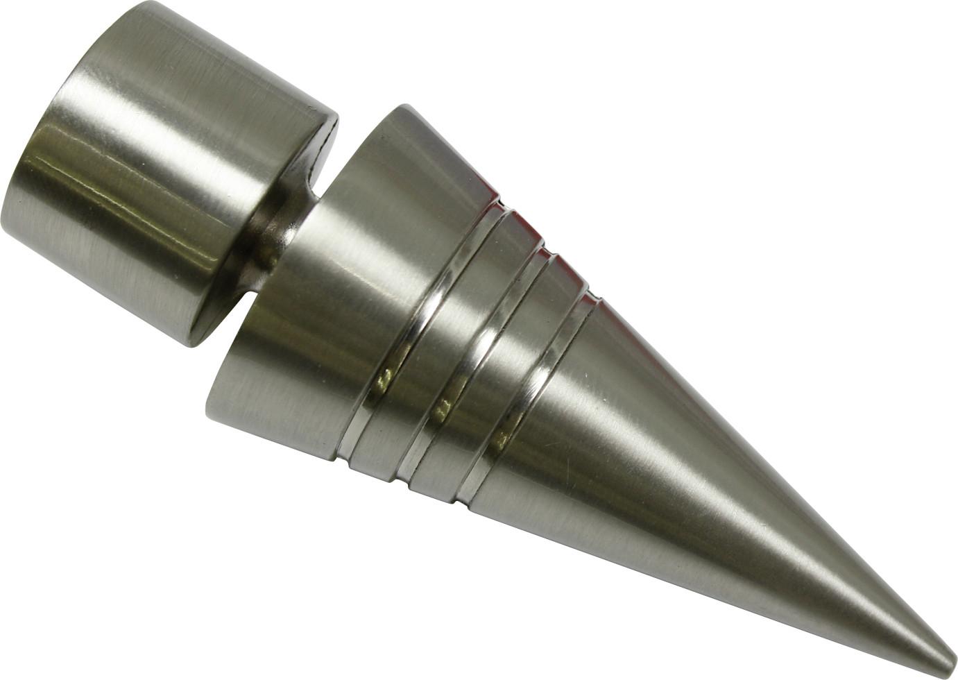 Gardinia Endknopf Spitze zu Stilprogramm Chicago, Ø 20 mm edelstahl-optik 10011164