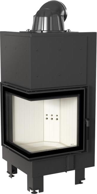 Inteligentný oceľový krb KRATKI MBN ľavý 8 kW Ø 200 MSK GLASS