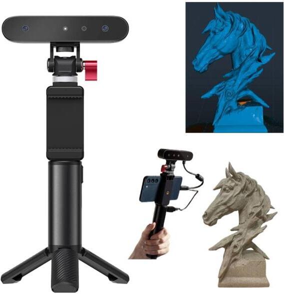 Creality 3D-Scanner CR-Scan Ferret 3D-Scanner für 3D-Druck und Modellierung, tragbarer Handscanner mit 30 FPS Schnellscan, 0,1 mm Genauigkeit, Dual-Mode-Scannen