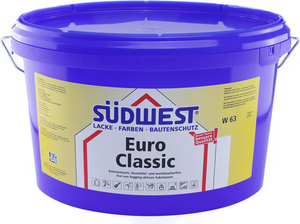 Südwest Wohnraumfarbe EuroClassic weiß 5 Liter W63