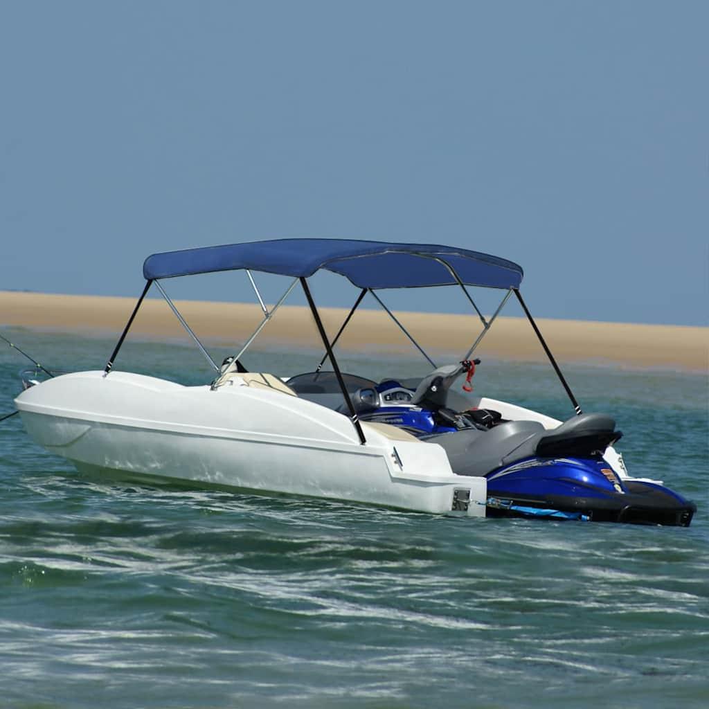 vidaXL Bimini Top 3-Bow Blau 183x140x137 cm