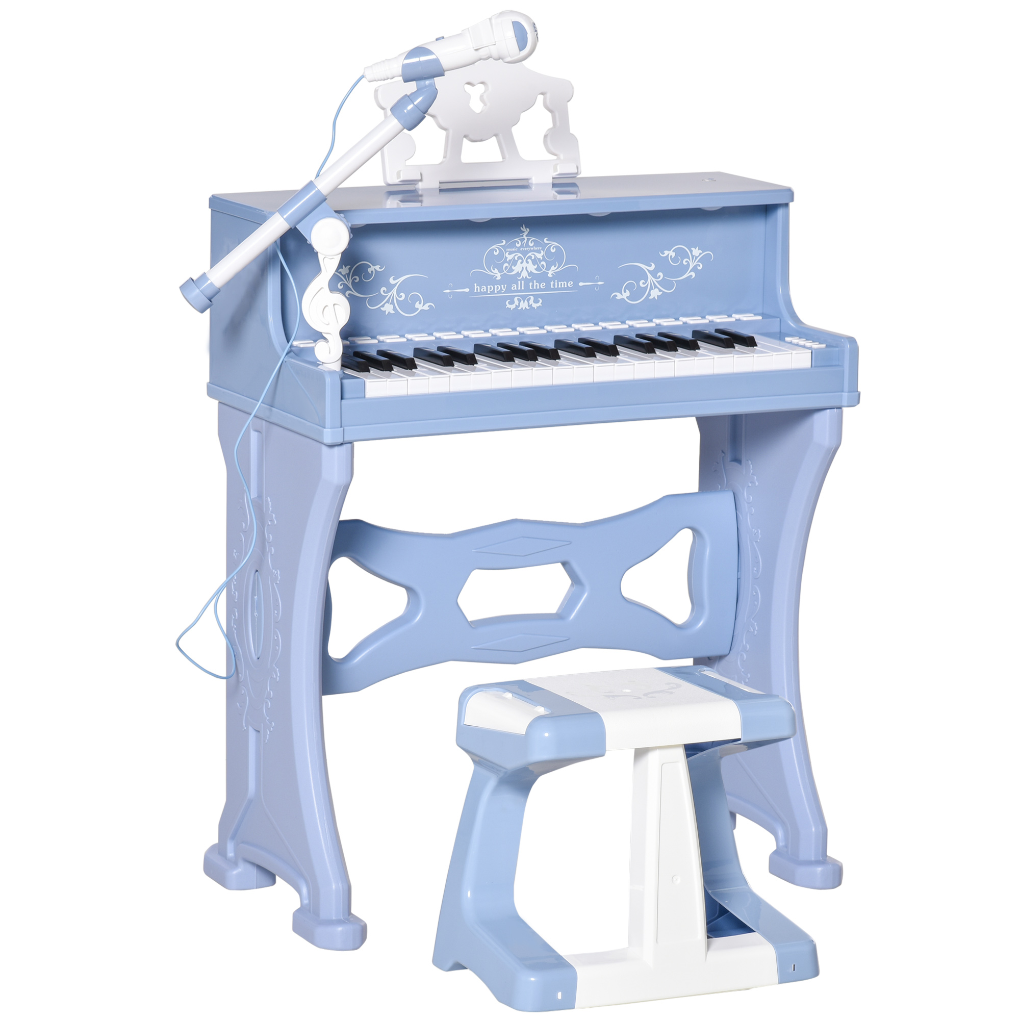 Digital Piano 61 Tasten Keyboard mit Mikrofon Multifunktions Klaviertastatur DHL 
