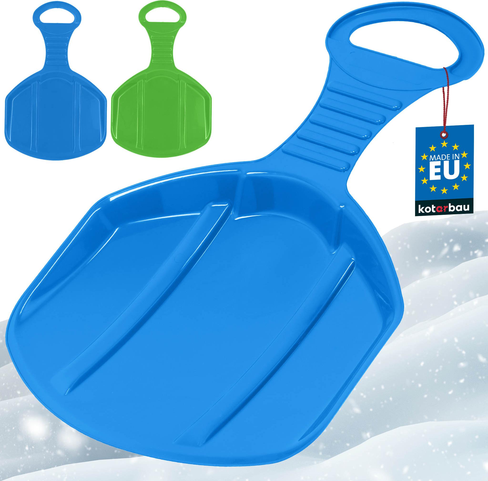 KOTARBAU® Sneeuwschijf - Sneeuw Slee - PVC - 79x38x16 cm - Rood - Schotel Slee Plastic - Sneeuwglijder - glijschotel - Kinderslee met Remmen