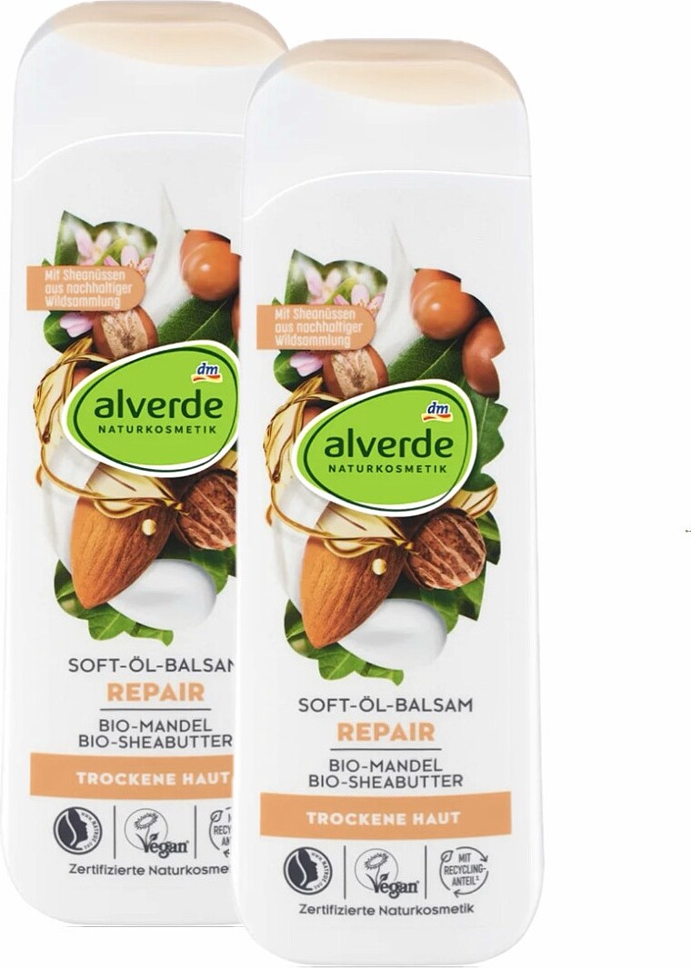Dm-Drogeri markt 2 x alverde Naturkosmetik - Körperlotion Soft-Öl-Balsam - Bio-Mandel & Bio-Sheabutter (2 x 250 ml) al-7040-2x