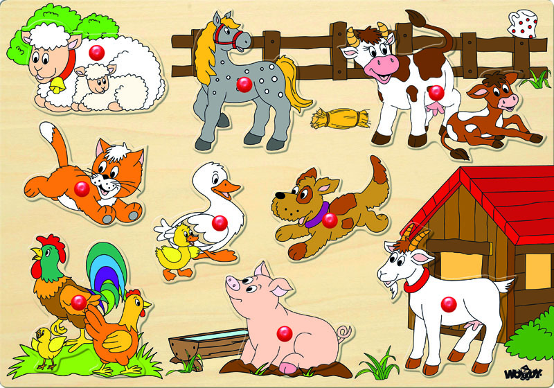 11tlg Steckpuzzle Tier Holz Setzpuzzle Einlegepuzzle Kinderpuzzle Puzzle Kinder 