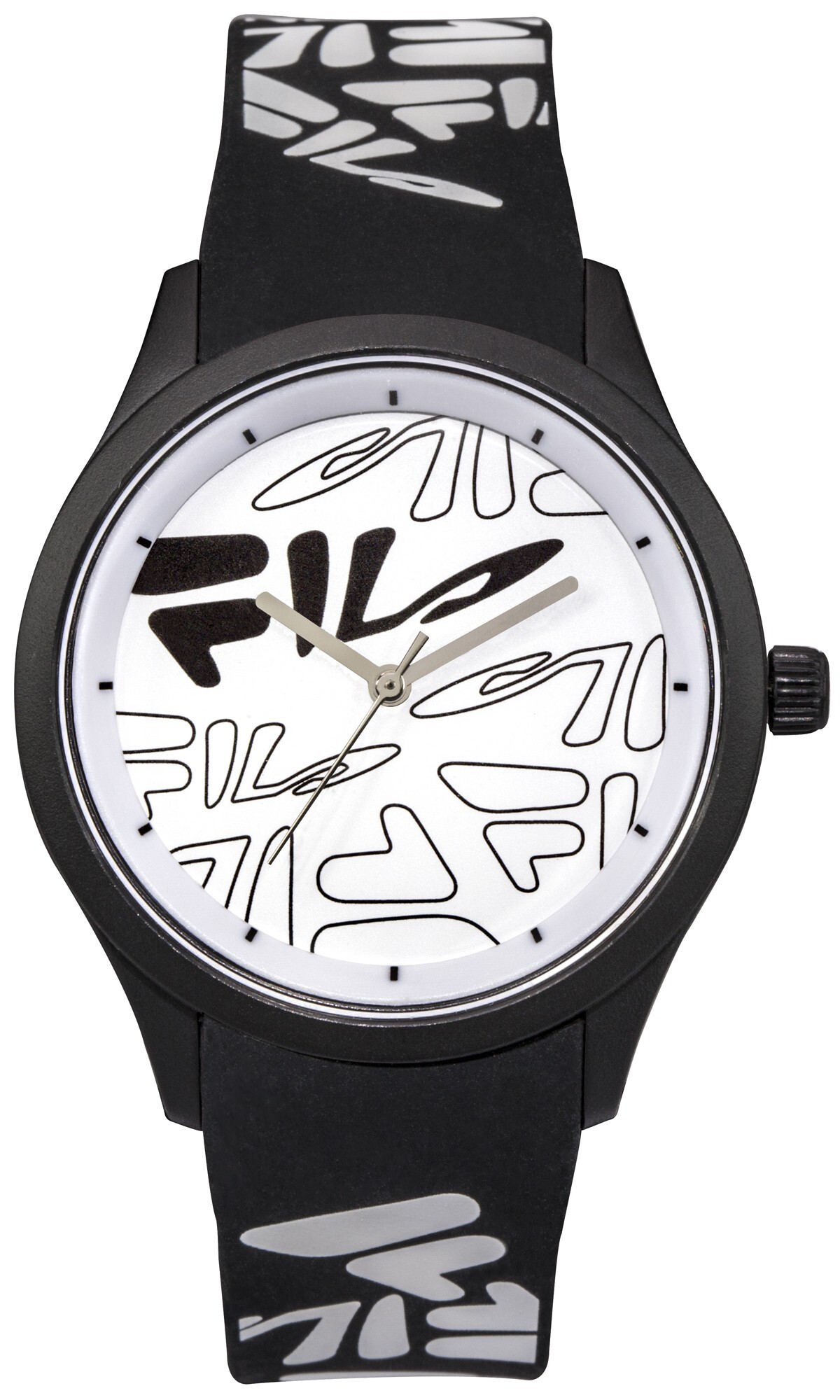 Fila Herren Armbanduhr FILASTYLE 40 mm Armband Silikon 38-129, Farbe:weiss/schwarz 38-129-205