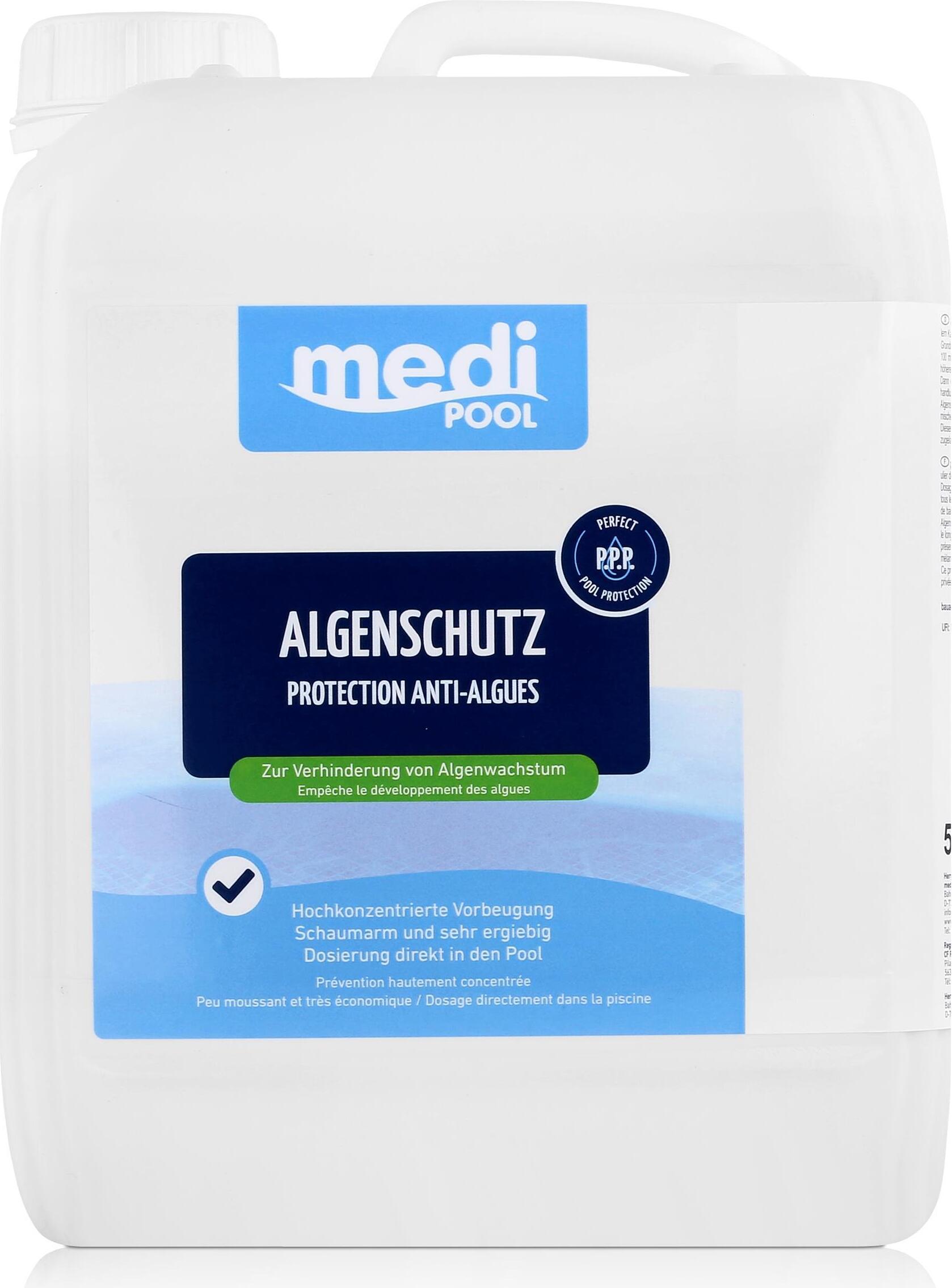 Chemoform mediPOOL Algenschutz 5L - Verhinderung von Algenwachstum (1er Pack) 0604005MP-01-VS