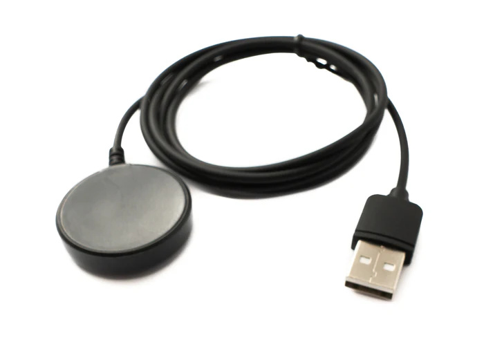 SYSTEM-S USB 2.0 kábel 100 cm nabíjacia stanica pre Galaxy Watch 5 4 3 Active 2 1 v čiernej farbe
