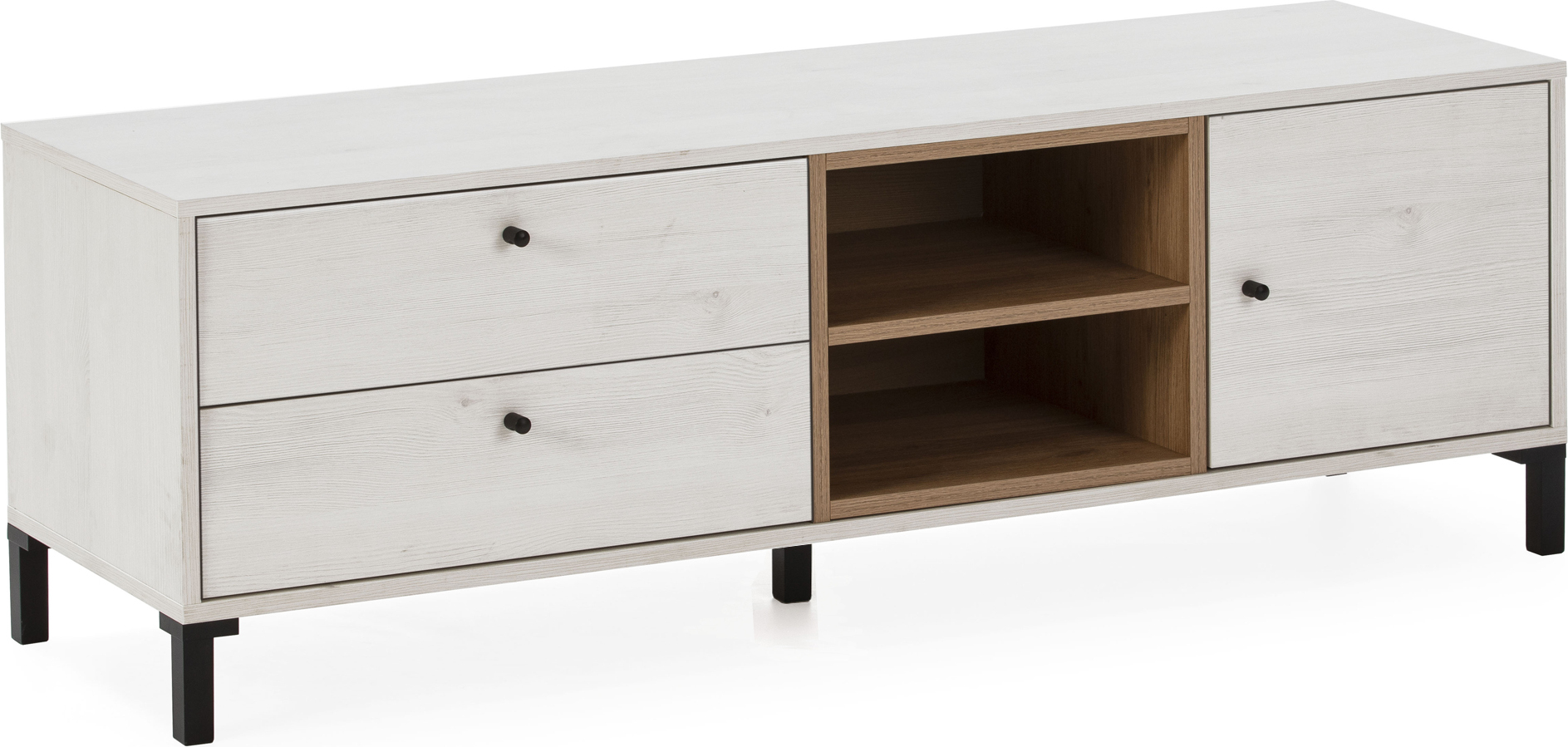 VS VENTA-STOCK Tv Möbel Javea 2 Schubladen Farbe Weiß T21145